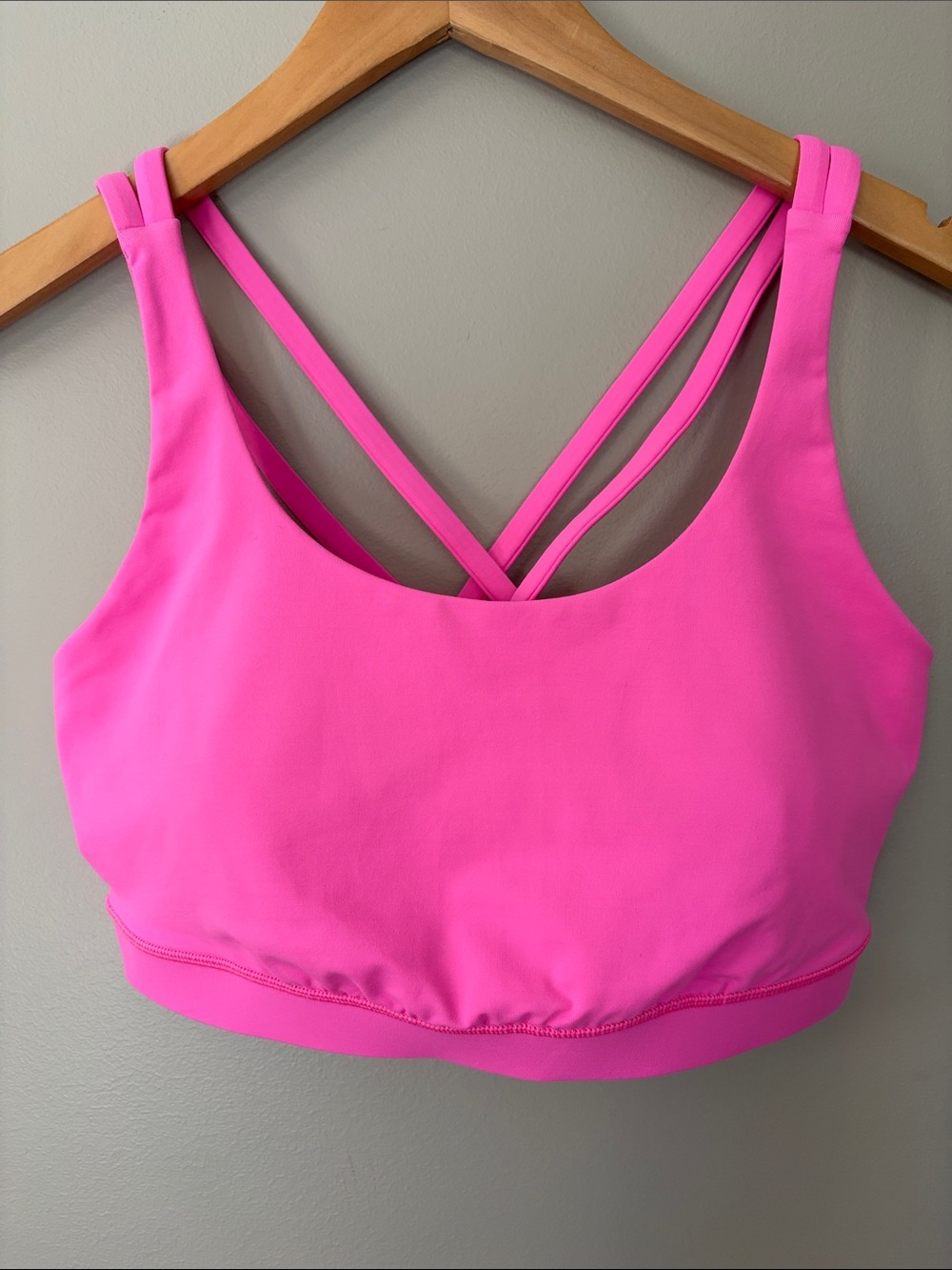 Lululemon Energy Bra Size 12 Sonic Pink Athletic Sports Bra Running Workout Gym